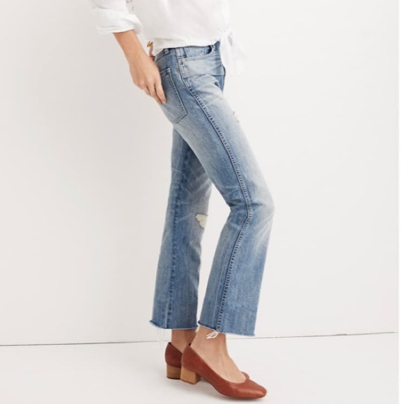 Madewell High Rise Demi Wide Leg Crop Jeans 26 - Picture 2 of 8